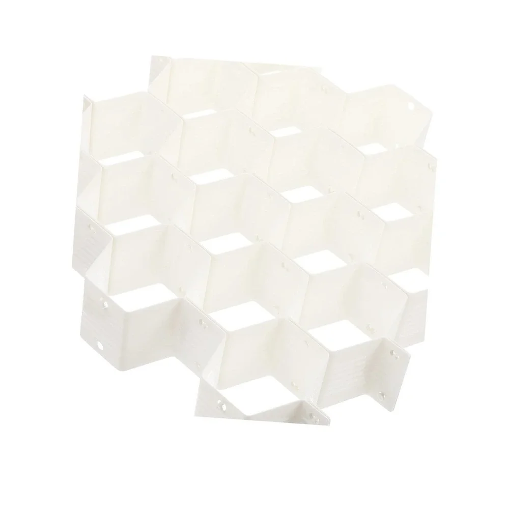 White Drawer Organizer Support Brackets - Neutral Storage Hardware
